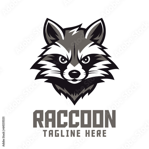 Raccoon sport mascot logo: Craft an animals logo template