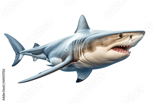 Great White Shark Isolated on Transparent Background. Generative AI © Artimas 