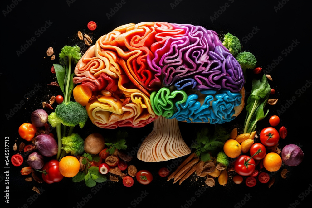 Psychology health brain human science illustration mind concept intelligence head - obrazy, fototapety, plakaty 