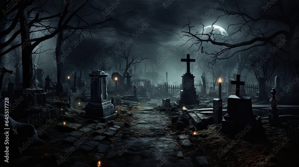 Haunted Cemetery Scenes