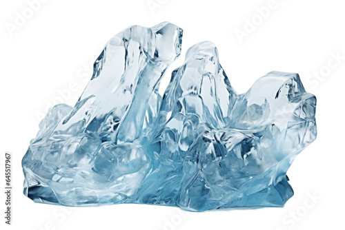 Ice Sculpture Isolated on Transparent Background. Generative AI