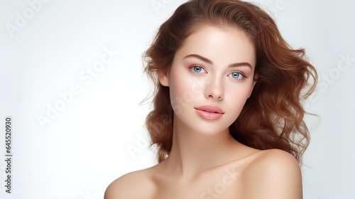 Beautiful woman with professional make up, and beauty. generative ai