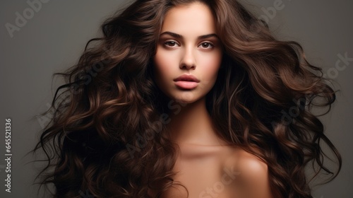 Long Brown Curly Hair: A Stunning Model with Luxurious Wavy Locks 