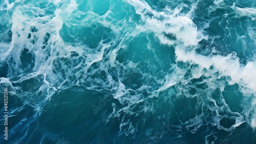 Ocean waves, blue sea water texture, abstract background © Artyom