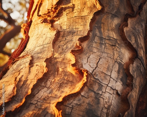 Tree Bark - Stunning Macro Photography - golden light - backlit - subtle hues - magical - closeup - bokeh - high detail professional photograph