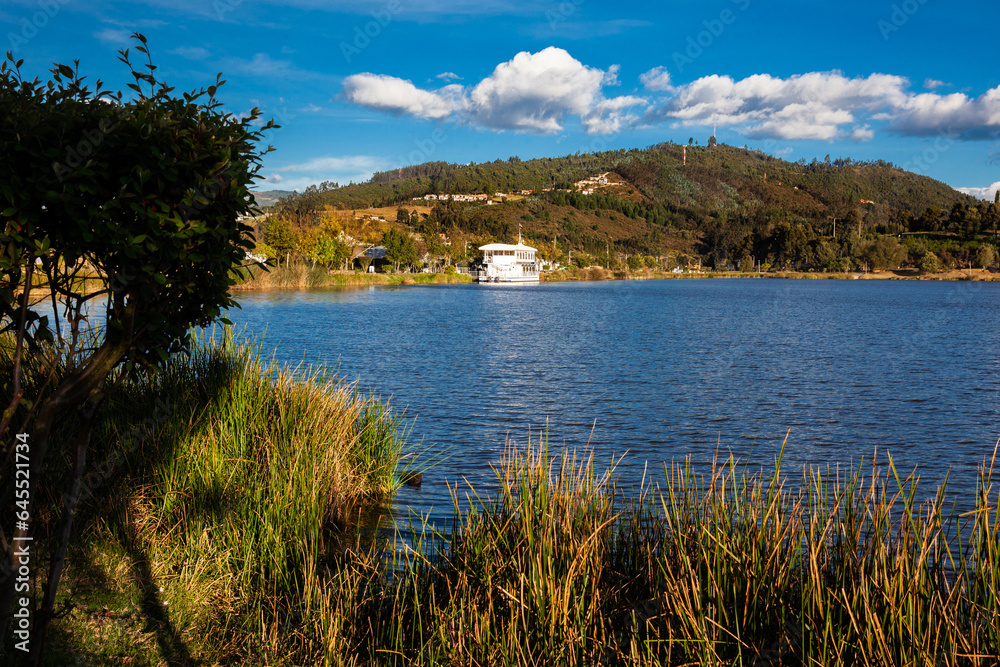 Sochagota artificial lake built in 1956 to provide tourism potential for the municipality of Paipa, in the department of Boyacá, northeastern Colombia. Sochagota artificial lake built in 1956 to provide tourism potential for the municipality of Paipa, in the department of Boyacá, northeastern Colombia.