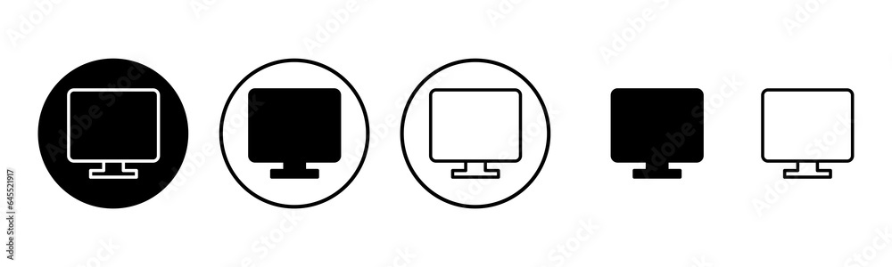 Computer icon set illustration. computer monitor sign and symbol Computer icon set illustration. computer monitor sign and symbol