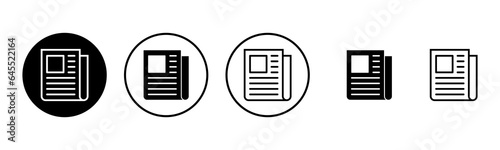 Newspaper icon set illustration. news paper sign and symbolign