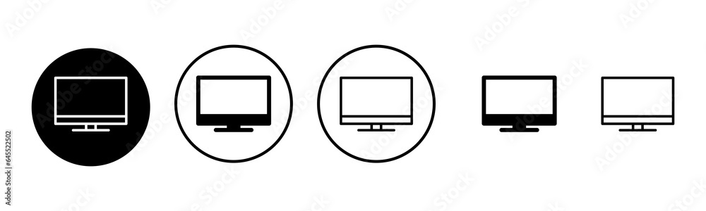Tv icon set illustration. television sign and symbol Tv icon set illustration. television sign and symbol