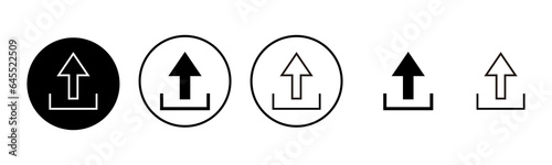 Upload icon set illustration. load data sign and symbol