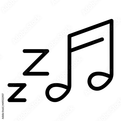 music note line icon