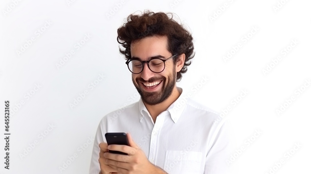 person talking on the phone on white background person talking on the phone on white background