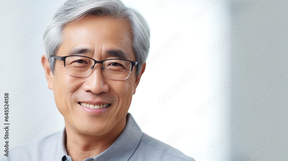 Smiling Senior Businessman Portrait on White Background Smiling Senior Businessman Portrait on White Background