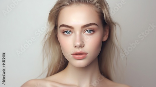 Woman's Beauty: Natural Glamour Close-Up