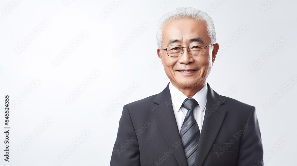 portrait of a smiling businessman. happy male executive company owner corporate manager leader in office, headshot close up portrait. generative ai