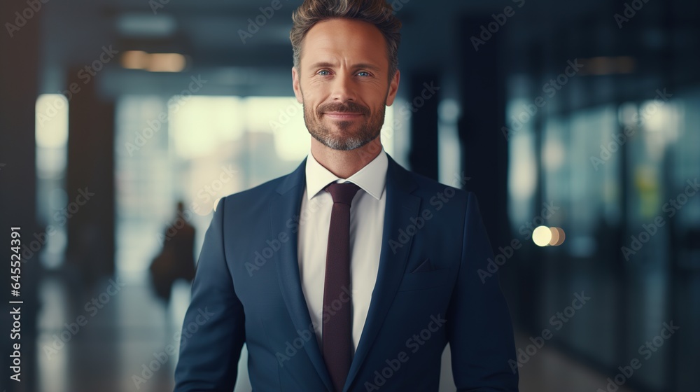 Portrait of a smiling businessman. generative ai