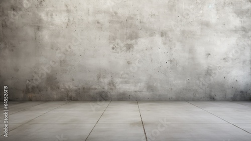Grey  white empty room  stone or concrete wall and floor  background for product