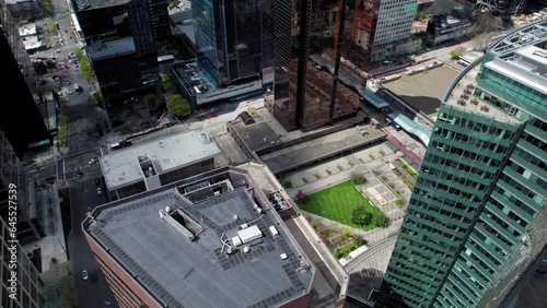 City Aerial Views of Downtown Bellevue Washington