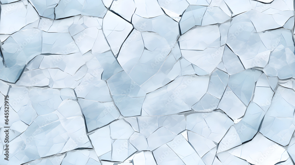 Obraz premium Seamless Tile - Blue Ice - Generative Ai