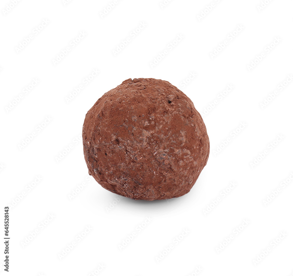 One tasty chocolate candy isolated on white One tasty chocolate candy isolated on white