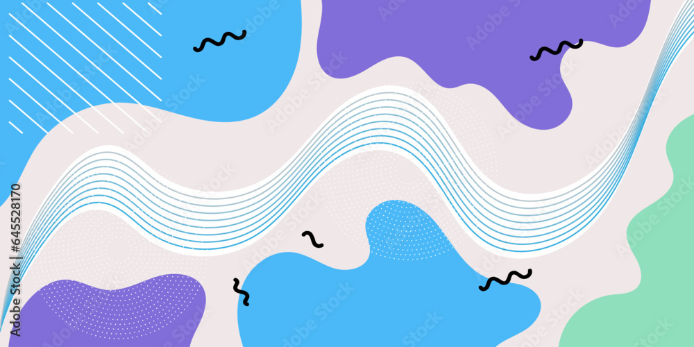 Abstract pop art background with wave pattern. Vector pattern. Color wave template and presentation design