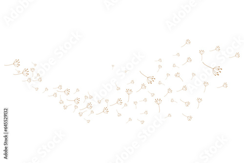 Dandelion Flower Logo Design Simple Vector Minimalist Symbol Template