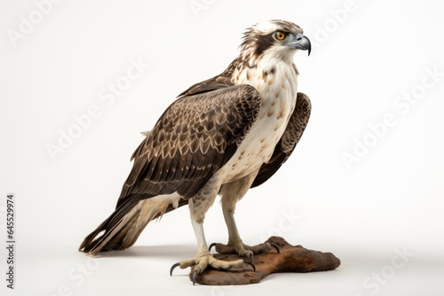 Osprey Pandion haliaetus, blank for design. Bird close-up. Background with place for text