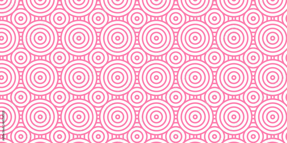	
Seamless pattern pink circles Abstract pattern Seamless overloping clothinge and fabric pattern waves. abstract pattern with waves and pink geomatices retro background.