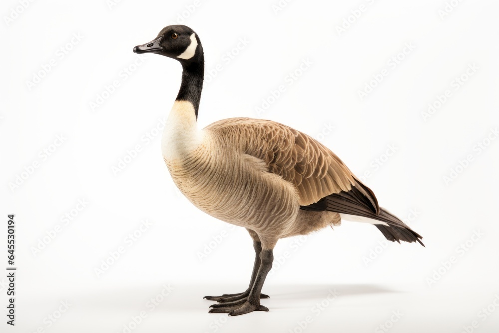 Close-up studio portrait of a bird Canada Goose Branta canadensis. Blank for design Close-up studio portrait of a bird Canada Goose Branta canadensis. Blank for design