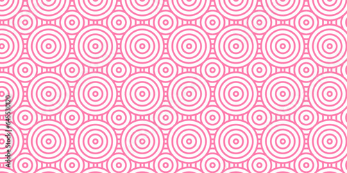   Seamless pattern pink circles Abstract pattern Seamless overloping clothinge and fabric pattern waves. abstract pattern with waves and pink geomatices retro background.