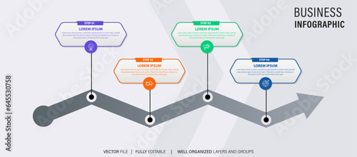 Infographic design template. Creative concept with 4 steps