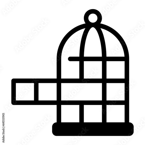 birdcage glyph icon