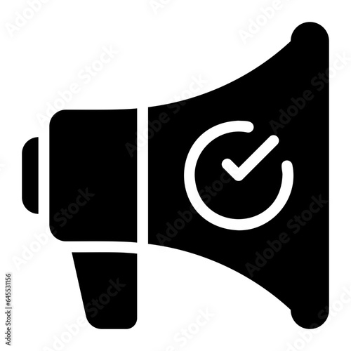 megaphone glyph icon