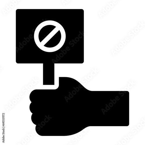 protest glyph icon