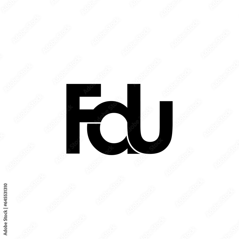 fdu initial letter monogram logo design fdu initial letter monogram logo design