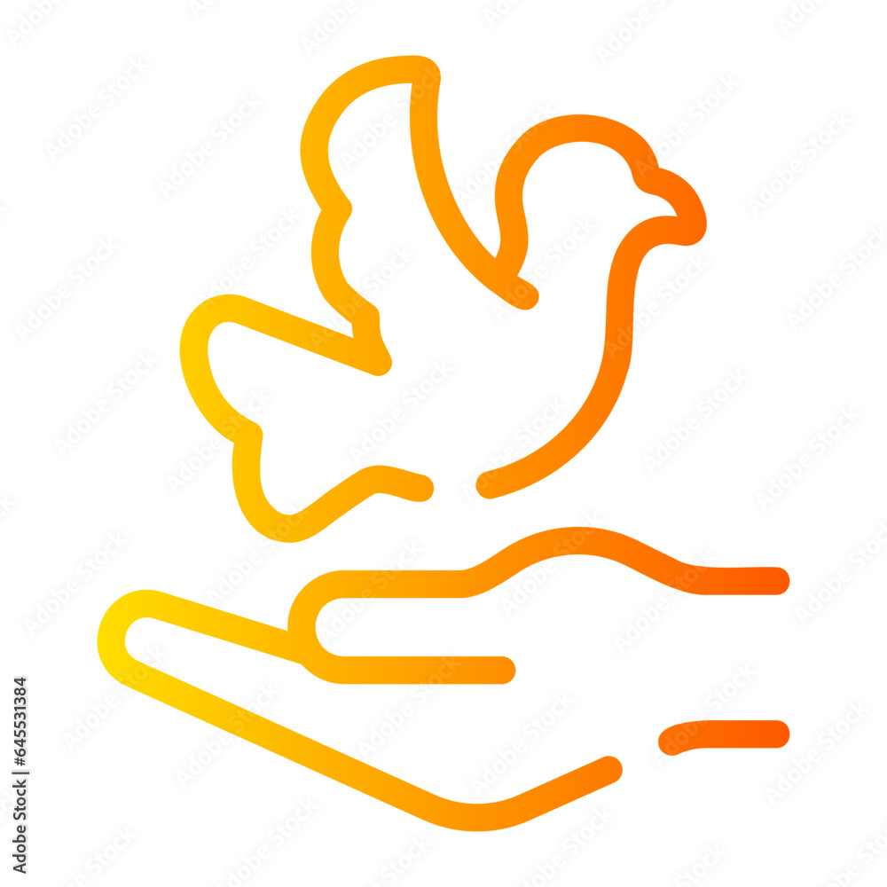 peace gradient icon peace gradient icon