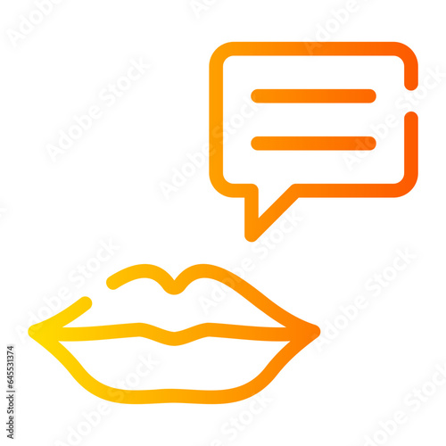 freedom of speech gradient icon