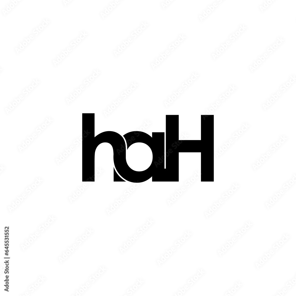hah lettering initial monogram logo design hah lettering initial monogram logo design