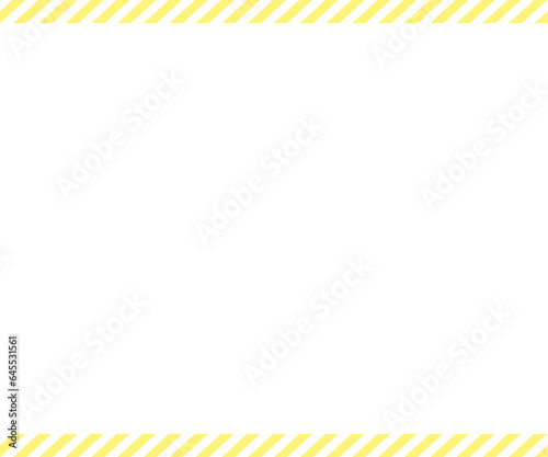 黄色の斜めストライプの飾り付きフレーム･背景素材 - 3300×250px比率の目をひくバナー