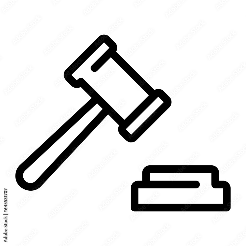 gavel line icon
