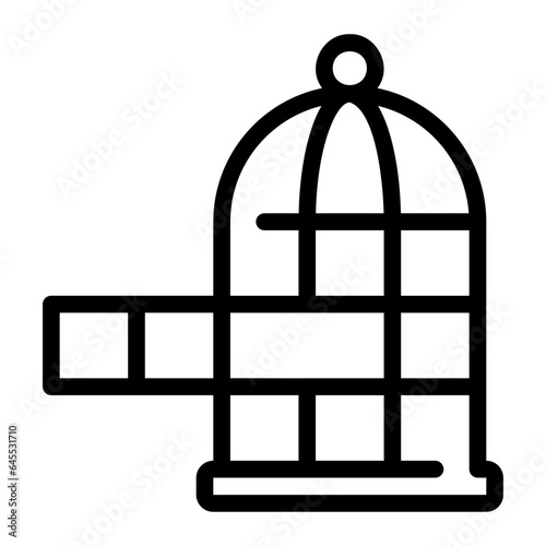 birdcage line icon