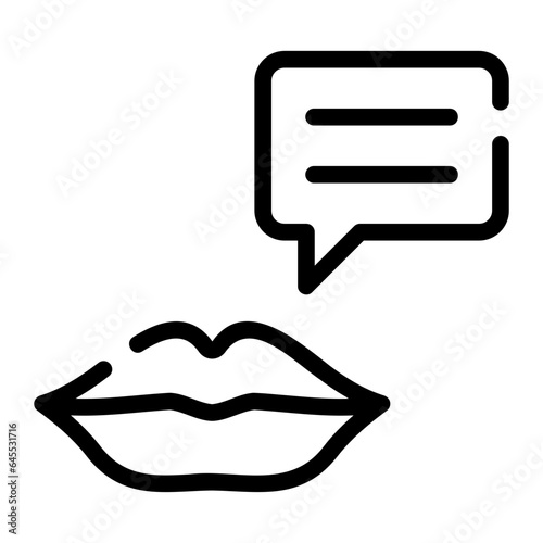 freedom of speech line icon