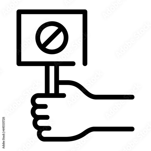 protest line icon