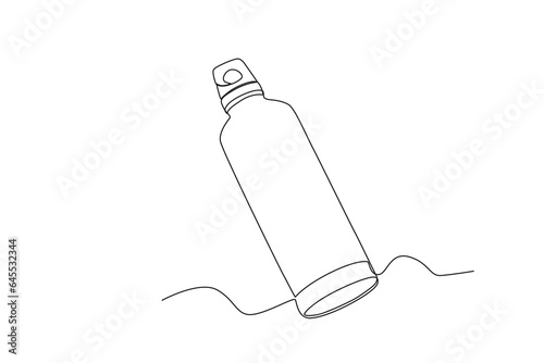 A tumbler for travel. Tumbler one-line drawing