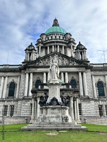 Queen Victoria's statue, front of Belfast City Hall, UK