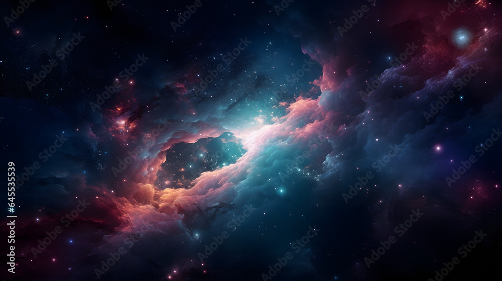 星雲銀河の背景 No.124  The Background of the Nebula Galaxy Generative AI