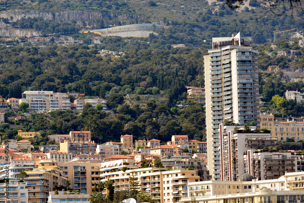 view of the city in monaco and good vacation 