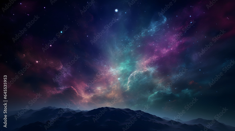 星雲銀河の背景 No.075  The Background of the Nebula Galaxy Generative AI