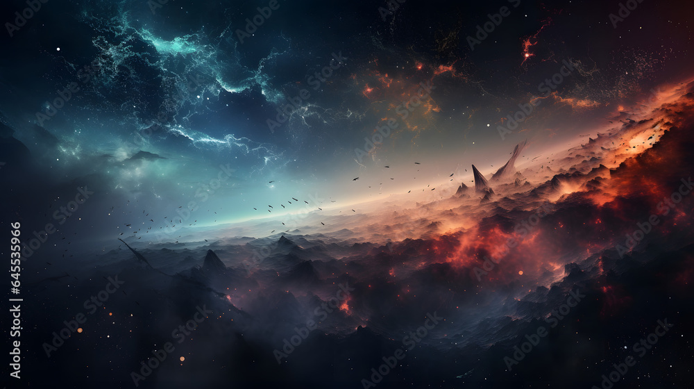 星雲銀河の背景 No.019  The Background of the Nebula Galaxy Generative AI