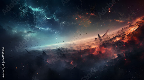 星雲銀河の背景 No.019 The Background of the Nebula Galaxy Generative AI